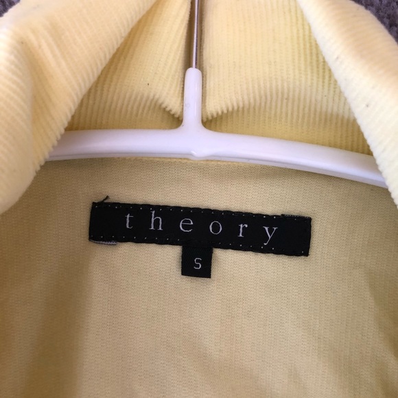 Theory yellow corduroy jacket/blazer sz s - Picture 3 of 8